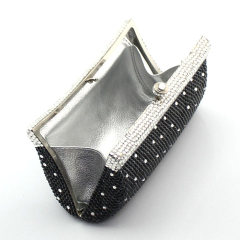 Black Luxury Crystal Clutch Bag