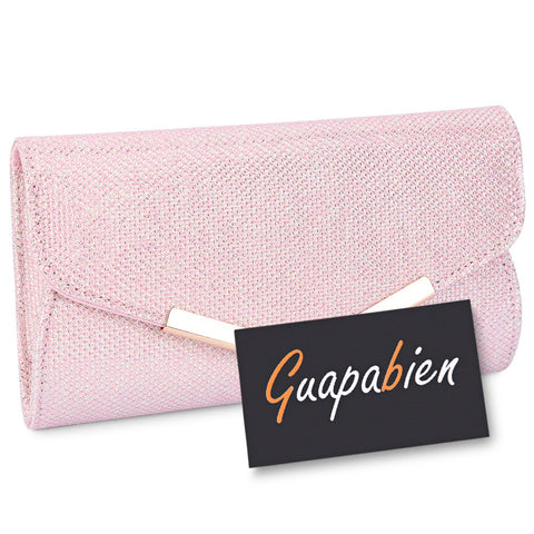 Elegant Ladies Pink Golden Long Wallet