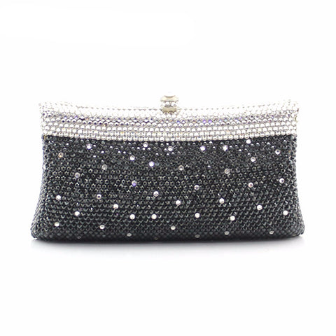 Black Luxury Crystal Clutch Bag